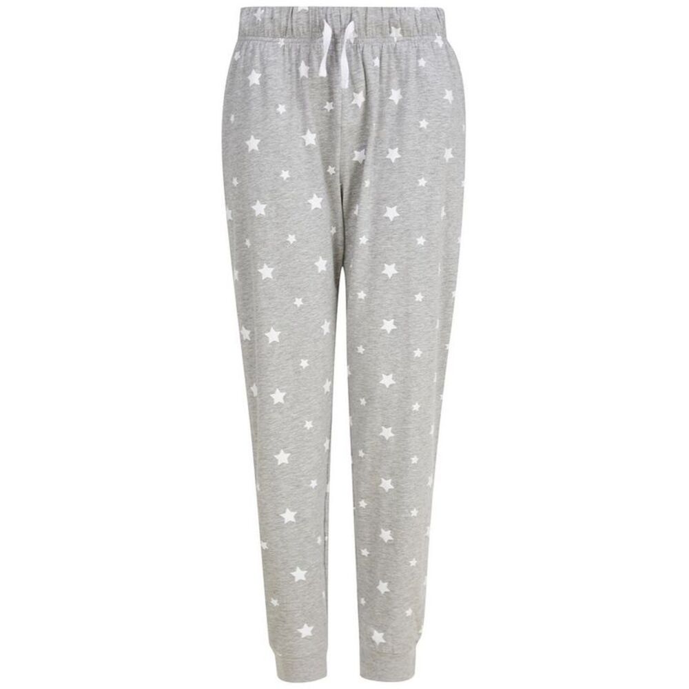 SF Unisex Adult Stars Lounge Pants / Heather Grey/White